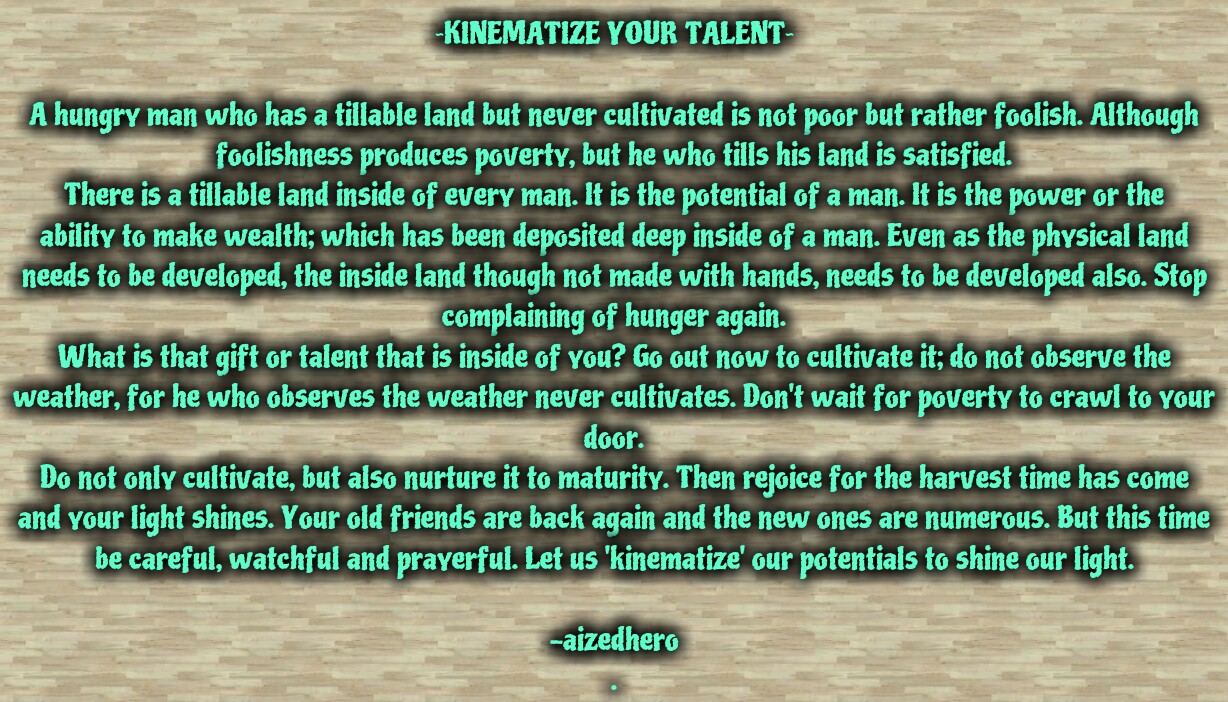 ‘KINEMATIZE’ YOUR TALENT